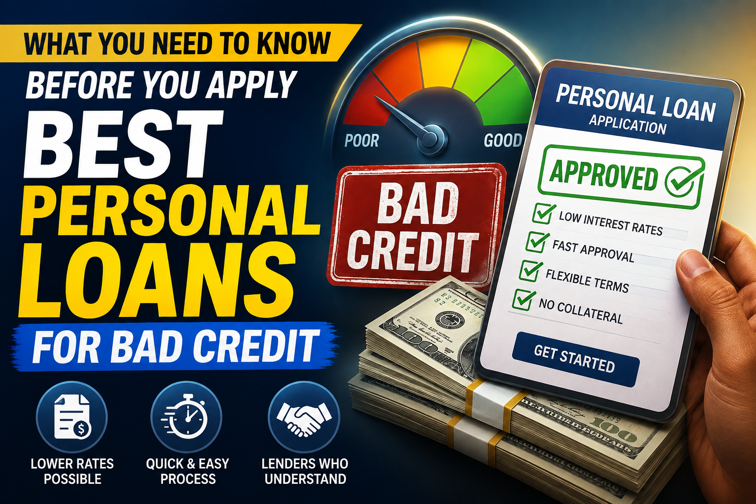 What You Need to Know Before You Apply Best Personal Loans for Bad Credit