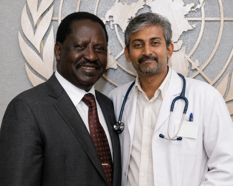 Indian doctor and Raila Odinga